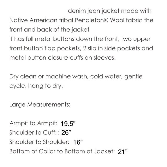 Vintage Abercrombie Jean Jacket sz L Pendeleton Wool ICONIC Cyndy Love Aspen - Picture 8 of 9